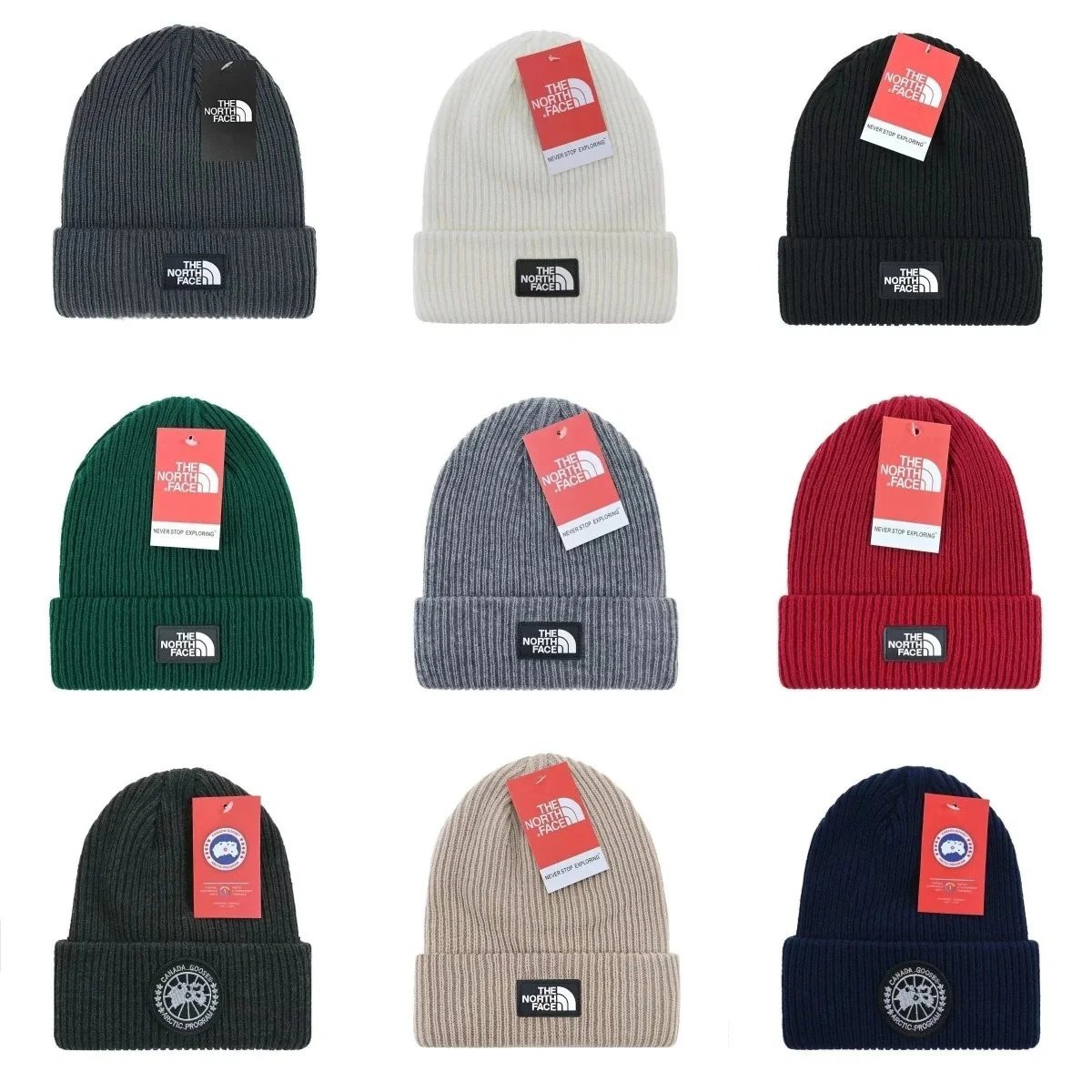 hat(The North Face & canada goose hat & moncler & stone)
