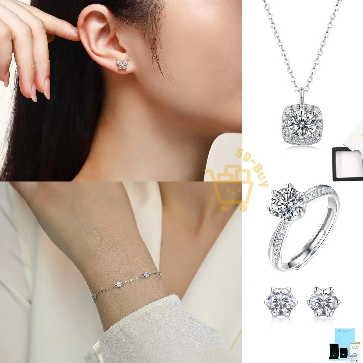 Moissanite Silver Jewelry (30 CP