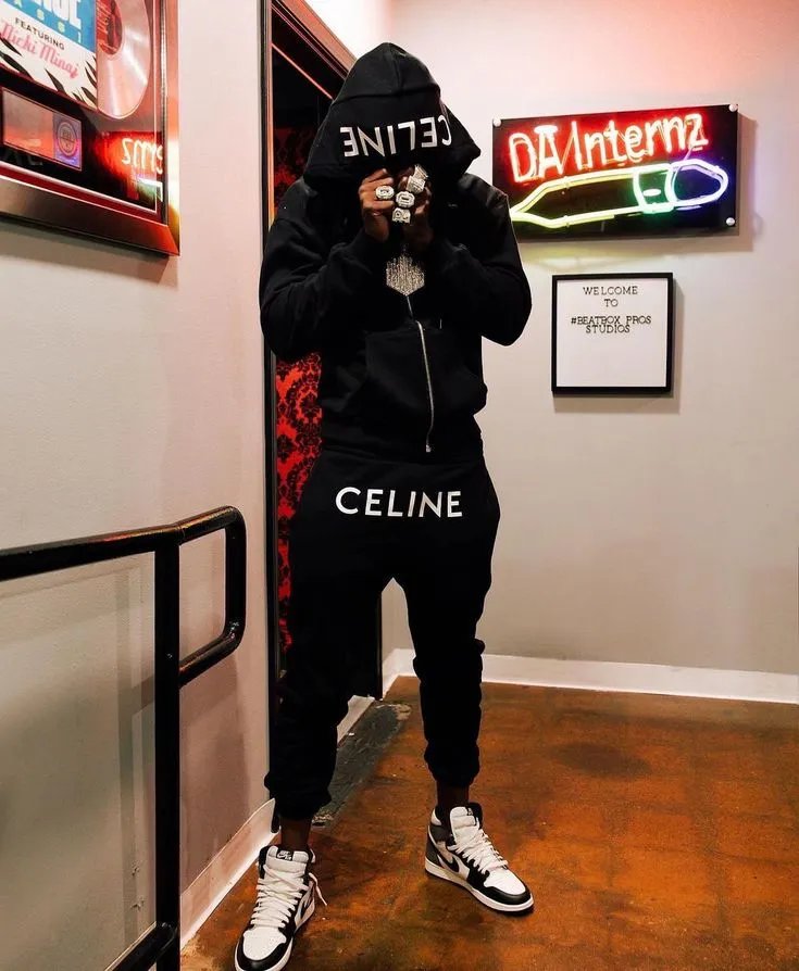  CELINE Hoodie jacket Suit