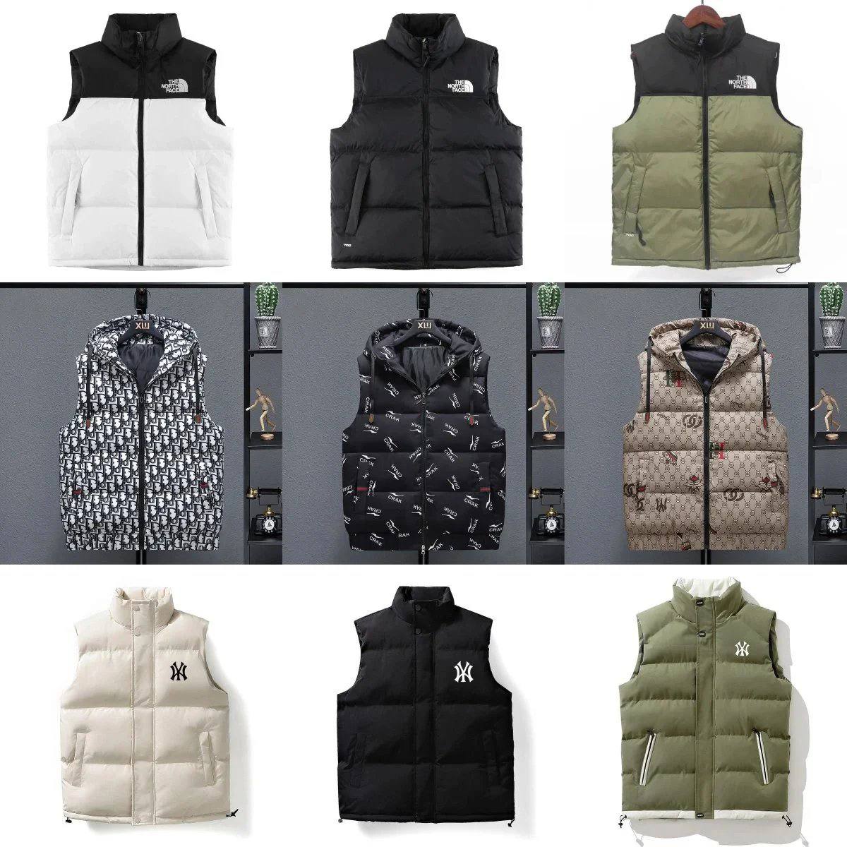 The North Face / Dior Oblique / Gucci GG Supreme / MLB New York Yankees Puffer Vests 1 style