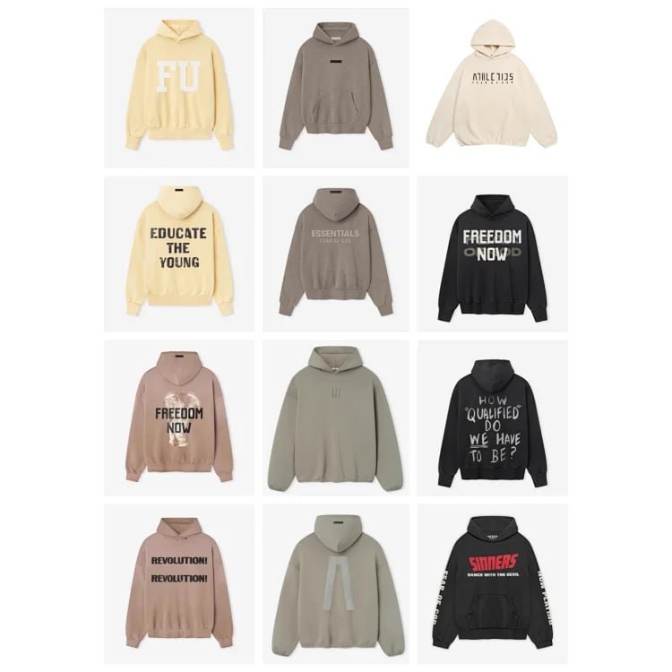 essentials news 2026 hoodie fear of god educate the young FU